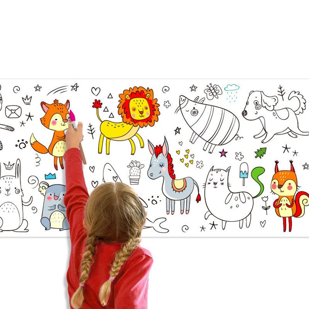 Kids Educational Workbooks - Rotolo Adesivo da Parete per Graffiti,