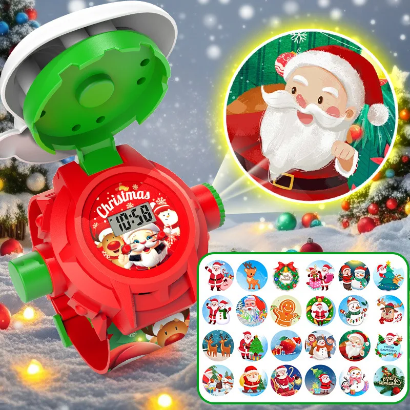 Kids Educational Watch - Orologio da proiezione natalizia per bambini