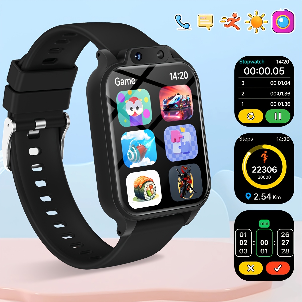 Kids Educational Watch - Smartwatch per Bambini con 18 Giochi