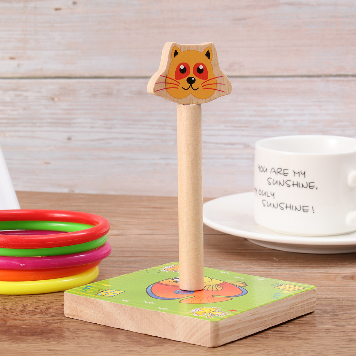 Kids Education Design - Gioco di Lancio Anelli in Legno