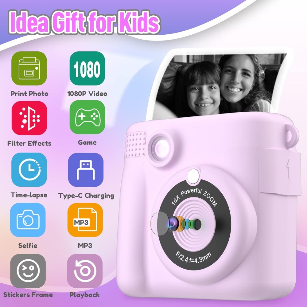 Fotocamera con stampa istantan - Kids Education Card recensione e prezzo