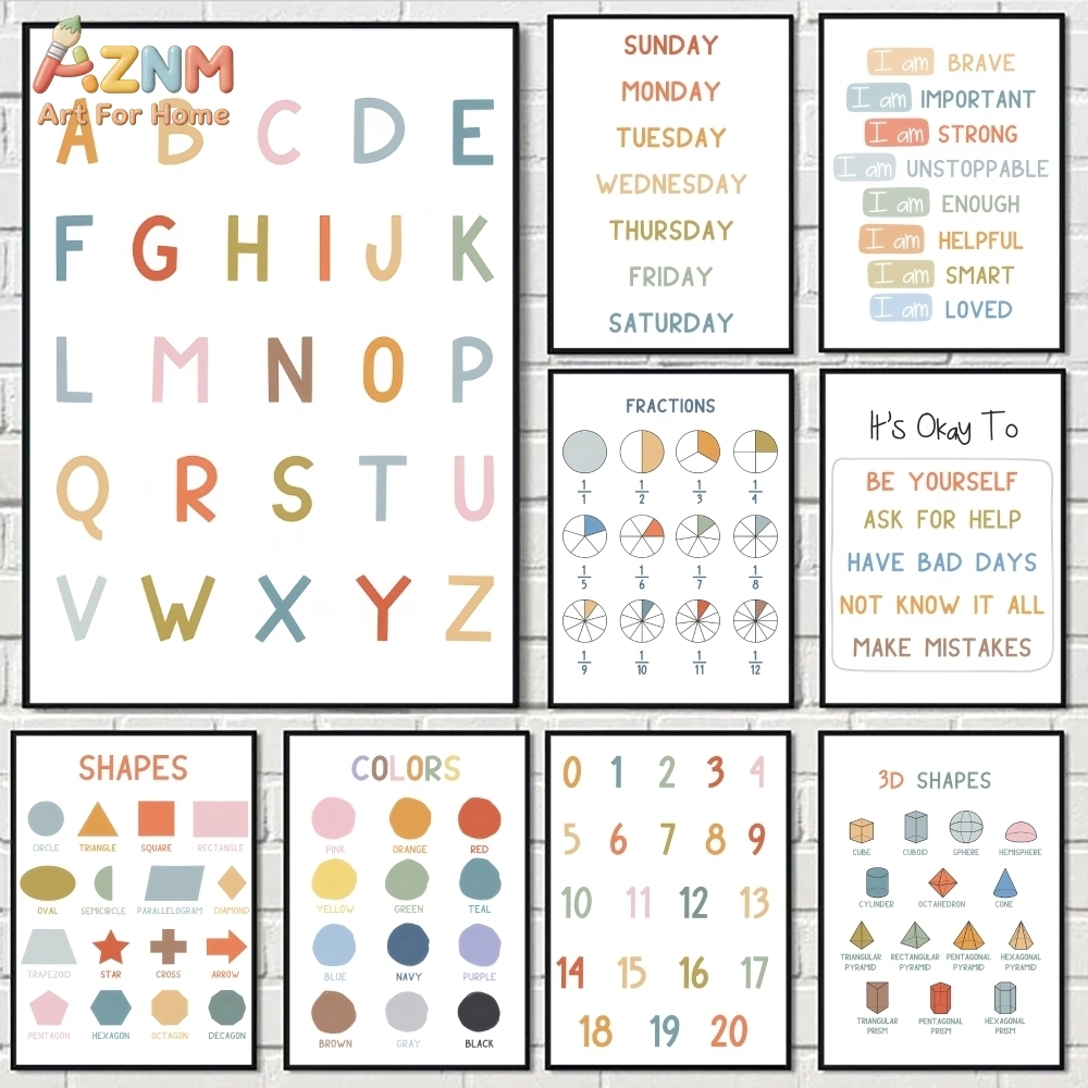 AZNM Quadro educativo con alfa - Kids Education Yes recensione e prezzo
